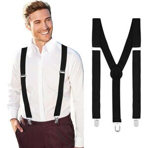 Black Suspenders for Men's Suspenders for Jeans Tuxedo Suit Pants